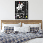 Glasgow Duke of Wellington Standbeeld Digitale kun Canvas Afdruk (Insitu (Slaapkamer))