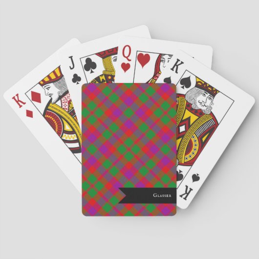 Glasgow-erfgoedpatroon Schotse plaid Pokerkaarten (Achterkant)