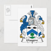 Glasgow Family Crest Briefkaart (Voorkant / Achterkant)