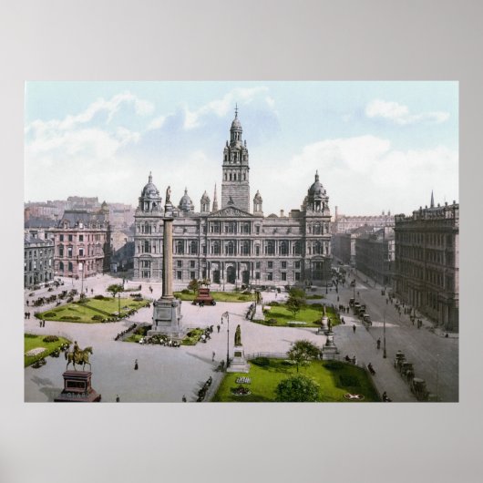 Glasgow George Square Poster (Voorkant)