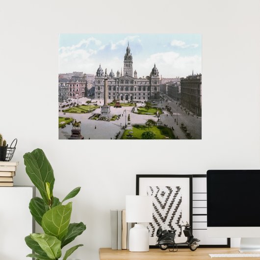 Glasgow George Square Poster (Thuiskantoor)