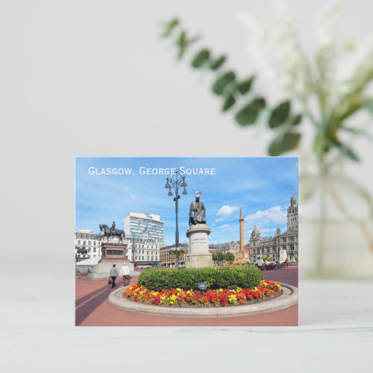 Glasgow, George Square, Schotland Briefkaart (Staand voorkant)