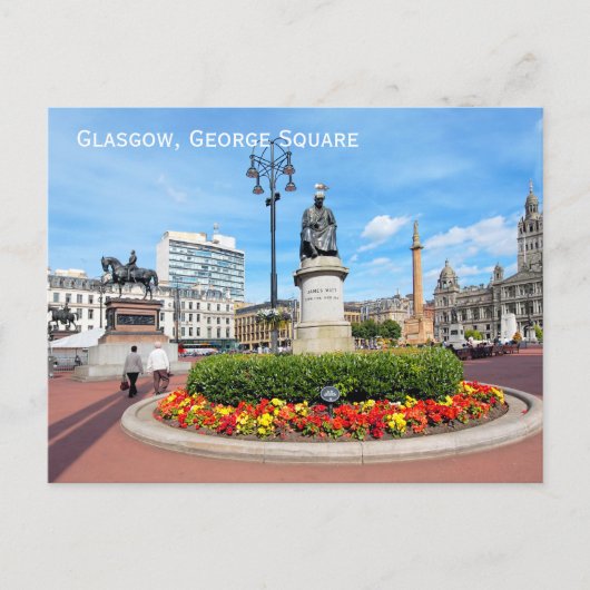 Glasgow, George Square, Schotland Briefkaart (Voorkant)