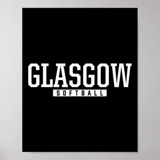 Glasgow High School Softbal Poster (Voorkant)
