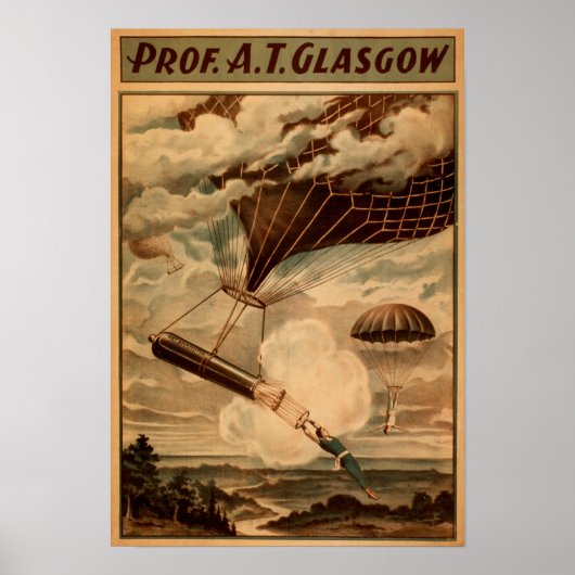 Glasgow Hot Air ballon Circus Theater Poster (Voorkant)