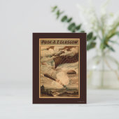 Glasgow Hot Air ballon Circus Theater Poster Briefkaart (Staand voorkant)