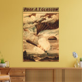 Glasgow Hot Air ballon Circus Theater Poster Canvas Afdruk (Insitu (Woonkamer))
