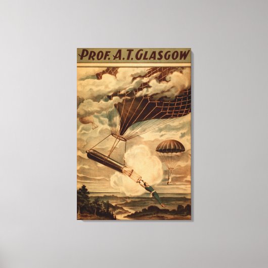 Glasgow Hot Air ballon Circus Theater Poster Canvas Afdruk (Voorkant)