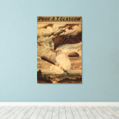 Glasgow Hot Air ballon Circus Theater Poster Canvas Afdruk (Insitu (Houten vloer))