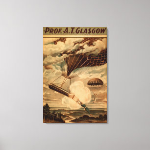 Glasgow Hot Air ballon Circus Theater Poster Canvas Afdruk