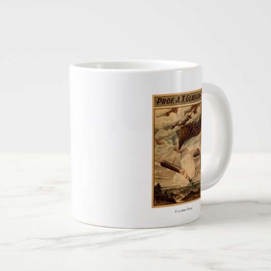 Glasgow Hot Air ballon Circus Theater Poster Grote Koffiekop (Voorkant rechts)