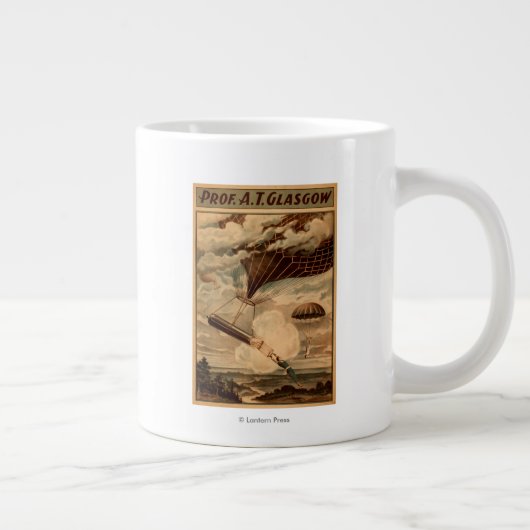 Glasgow Hot Air ballon Circus Theater Poster Grote Koffiekop (Rechts)