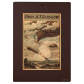 Glasgow Hot Air ballon Circus Theater Poster Klembord (Achterkant)