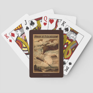Glasgow Hot Air ballon Circus Theater Poster Pokerkaarten