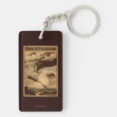 Glasgow Hot Air ballon Circus Theater Poster Sleutelhanger (achterkant)