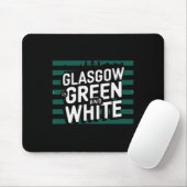 Glasgow is groen en wit muismat (Met muis)
