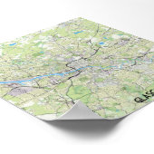 Glasgow kaart poster (Hoek)