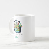 Glasgow Monogram Letter G Persoonlijk Cadeau Koffiemok (Voorkant links)