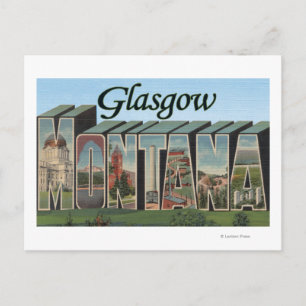 Glasgow, Montana - Grote letterscènes Briefkaart