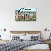 Glasgow, Montana - Grote letterscènes Canvas Afdruk (Insitu (Slaapkamer))