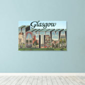 Glasgow, Montana - Grote letterscènes Canvas Afdruk (Insitu (Houten vloer))