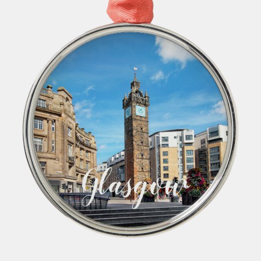 Glasgow past Product aan Metalen Ornament (Voorkant)