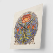 Glasgow Roos Vierkante Klok (Hoek)