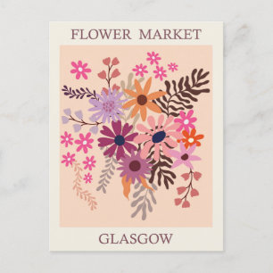  Glasgow Schotland Bloemenmarkt Reizen Briefkaart