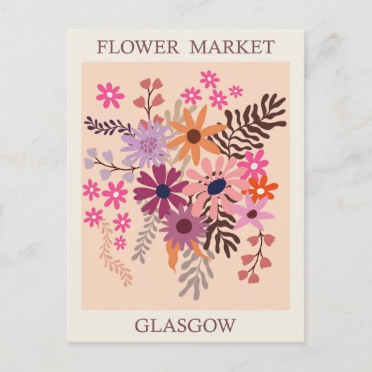  Glasgow Schotland Bloemenmarkt Reizen Briefkaart (Voorkant)