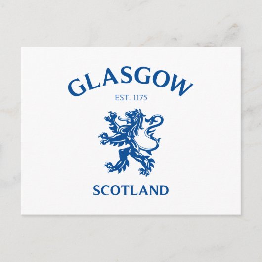 GLASGOW, SCHOTLAND BRIEFKAART (Voorkant)