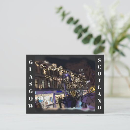 Glasgow-schotland briefkaart (Staand voorkant)