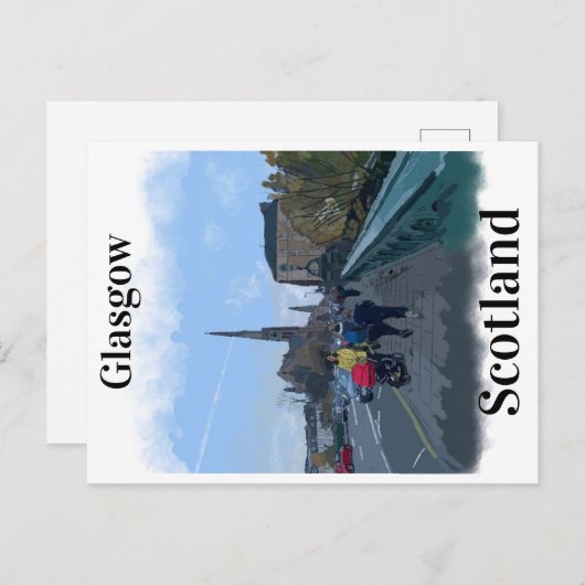 Glasgow-schotland briefkaart (Voorkant / Achterkant)