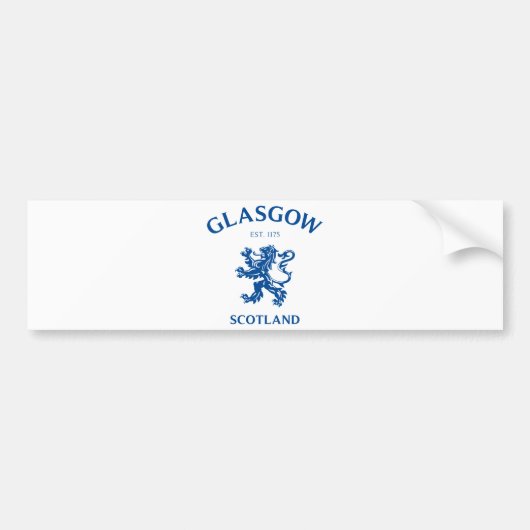 GLASGOW, SCHOTLAND BUMPERSTICKER (Voorkant)