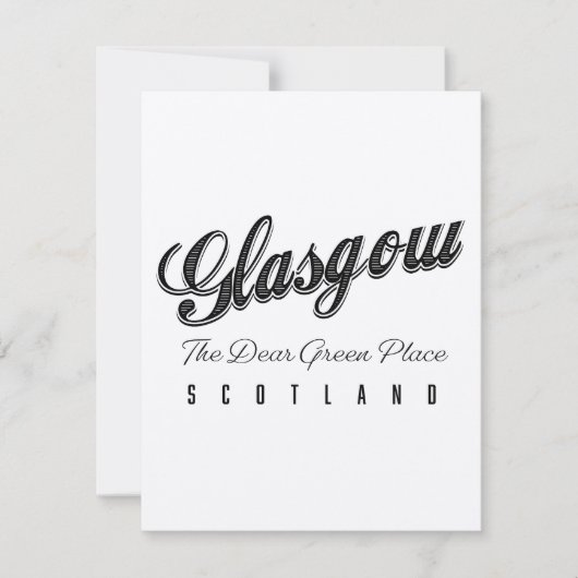 Glasgow Schotland "De dierbare groene plek" (Voorkant)