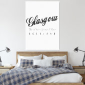 Glasgow Schotland "De dierbare groene plek" Canvas Afdruk (Insitu (Slaapkamer))