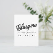 Glasgow Schotland "De lieve groene plek" Briefkaart (Staand voorkant)