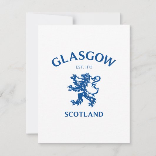 GLASGOW, SCHOTLAND FEESTDAGENKAART (Voorkant)