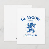 GLASGOW, SCHOTLAND FEESTDAGENKAART (Voorkant / Achterkant)