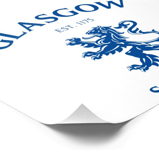 GLASGOW, SCHOTLAND FOTO AFDRUK (Hoek)