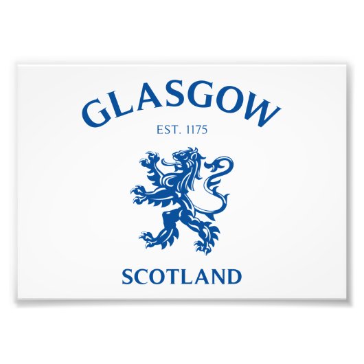 GLASGOW, SCHOTLAND FOTO AFDRUK (Voorkant)