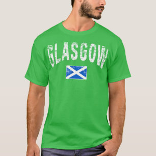GLASGOW SCHOTLAND MET SCHOTSE VLAG in nood T-shirt
