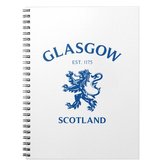 GLASGOW, SCHOTLAND NOTITIEBOEK (Voorkant)