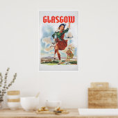 Glasgow Schotland Reisposter Dansen Vintage Poster (Keuken)