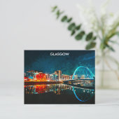 Glasgow Schotland UK Oil Paint City Briefkaart (Staand voorkant)