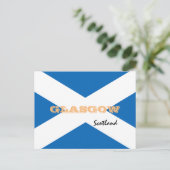 Glasgow - Schotse vlag en Schotland/sportfans Briefkaart (Staand voorkant)