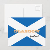 Glasgow - Schotse vlag en Schotland/sportfans Briefkaart (Voorkant / Achterkant)