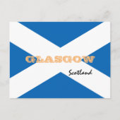 Glasgow - Schotse vlag en Schotland/sportfans Briefkaart (Voorkant)