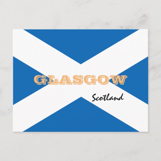 Glasgow - Schotse vlag en Schotland/sportfans Briefkaart (Voorkant)