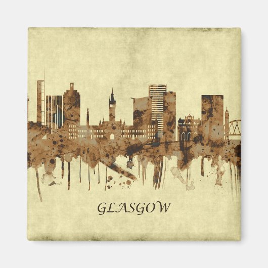 Glasgow Scotland Cityscape Magneet (Voorkant)