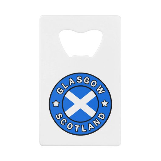 Glasgow Scotland Creditkaart Flessenopener (Voorkant)